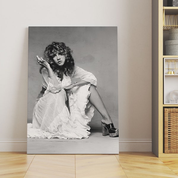 Stevie Nicks Music Poster, Wall art, Canvas Painting, Living Room, Home Decor, Retro Canvas