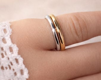 stackable plain rings
