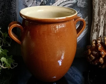 Vintage Tontopf Keramiktopf Rustikal Wohndekor Vintage Küche Alte Küchenutensil Aufbewahrungsbehälter Keramik Vase Confit Pot Bauernhausdekor