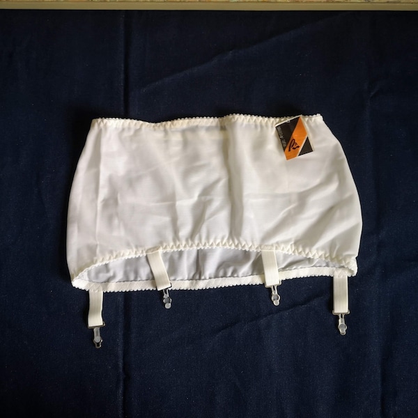 Shapewear Belt Vintage White Suspender Belt Polyester Underwear Vintage Body Slimming Tummy Control Underwear 1991s