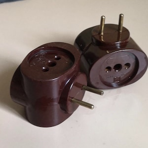 Adattatore splitter elettrico vintage per spina elettrica tripla spina accessori elettrici epoca sovietica spina elettrica adattatore di alimentazione spina anni '60
