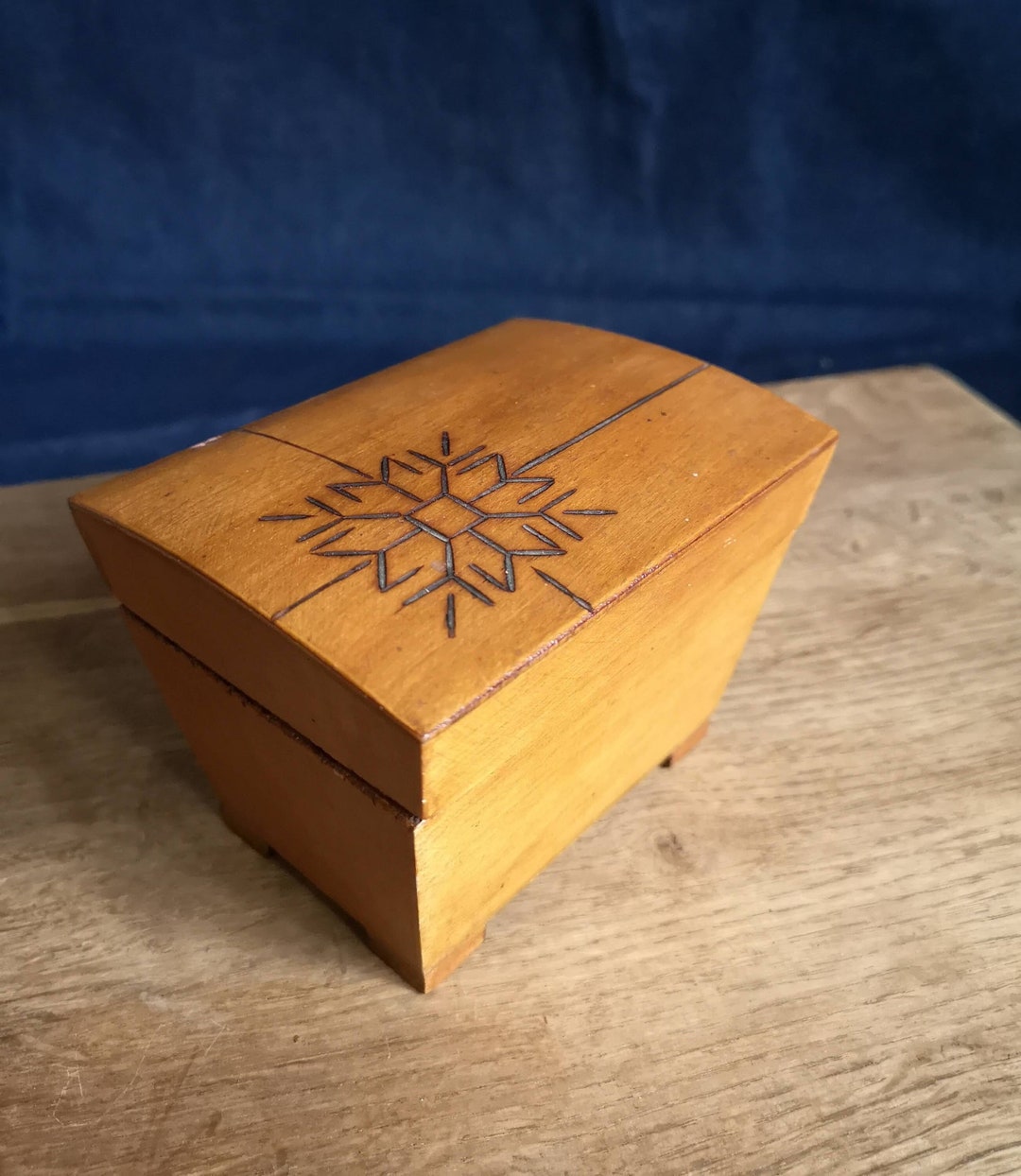 Vintage Soviet Vintage Jewelry Box Handmade Wooden Treasure Box Rustic ...