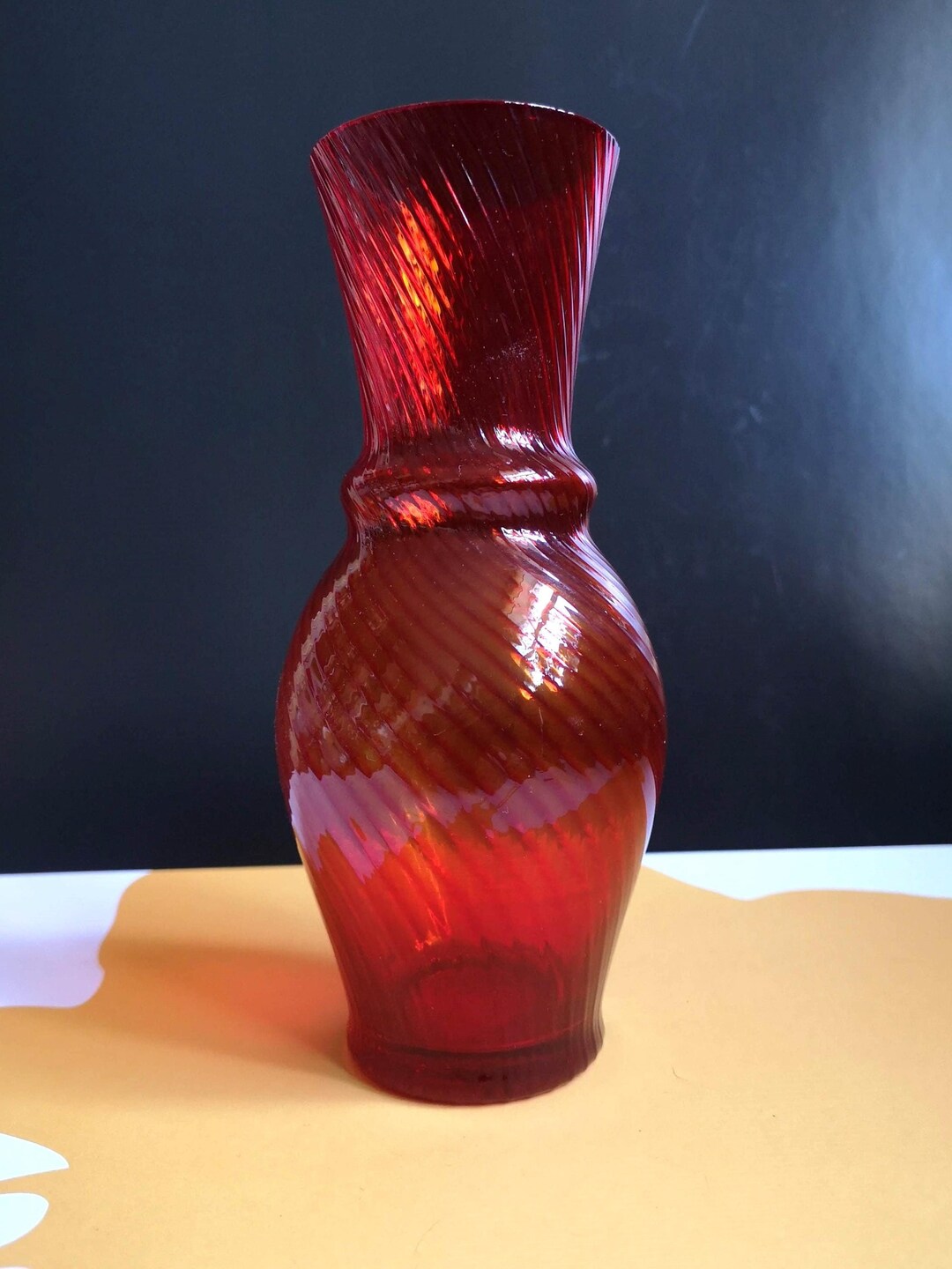 レトロ 花瓶 ガラス フリル ヴィンテージ Vintage Vase レース レトロ