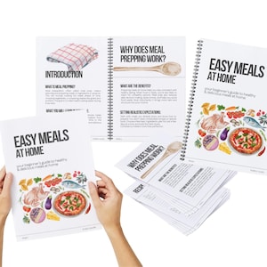 Easy Meal Prep and Kitchen Guide & Booklet | Cooking + Storage Tips