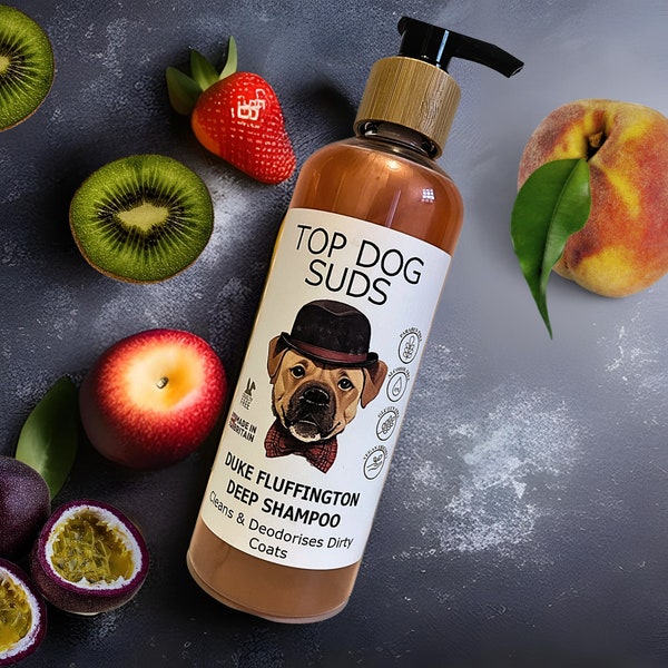 Duke Fluffington Deep Clean Dog Shampoo for Extra Dirty Dogs - Effectively Cleans and Deodorises Dirty, Thick or Matted Coats