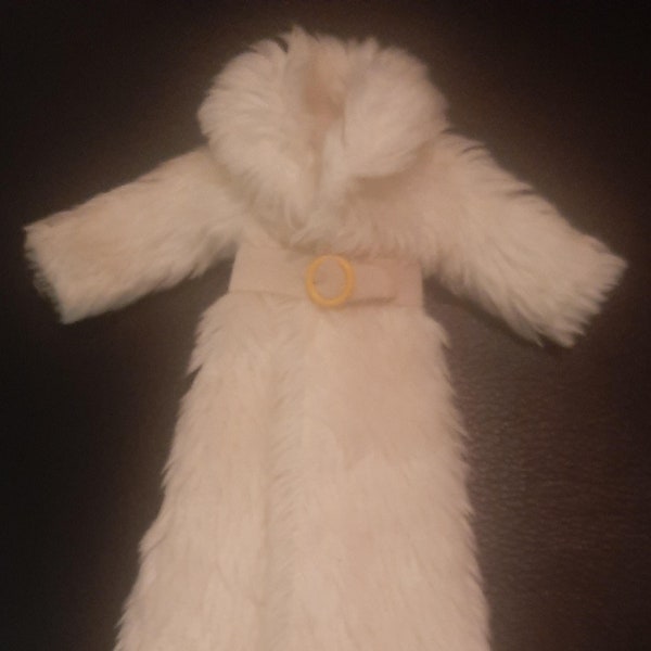 Barbie White Faux Fur Coat 1978