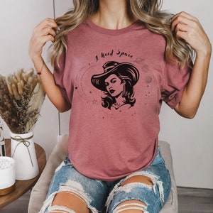 I Need Space - Cosmic Cowgirl Bella+Canvas Tee - Disco Cowgirl T-Shirt, Space Cowgirl Shirt