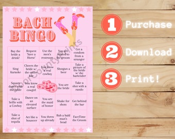 Western Party Bingo Game | Cowgirl Bachelorette Party Games ...