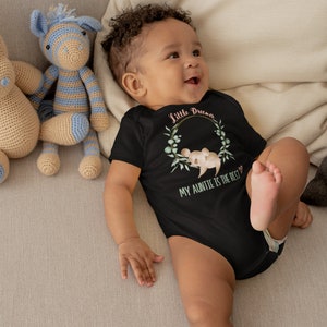 Infant Baby Bodysuit Onesie Shower Gift from Auntie Little Dreamer Sleeping Koala Love Auntie Best Gender Neutral Watercolor Free Shipping