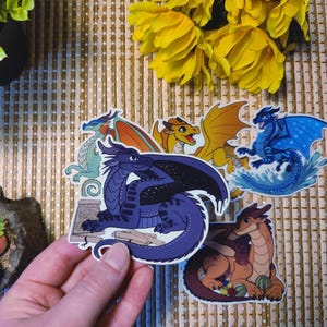 Wings of Fire Stickers: Arc 1 Dragonets - Vinyl Laptop Stickers image 3