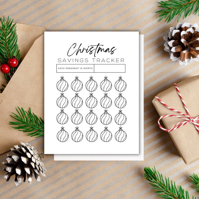 Christmas Savings Tracker Printable Challenge Christmas Money - Etsy