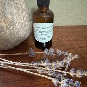 Lavender Sage Room Spray Linen Spray/ Amethyst Infused Crystal