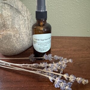 Lavender Sage Room Spray Linen Spray/ Peridot Infused Crystal
