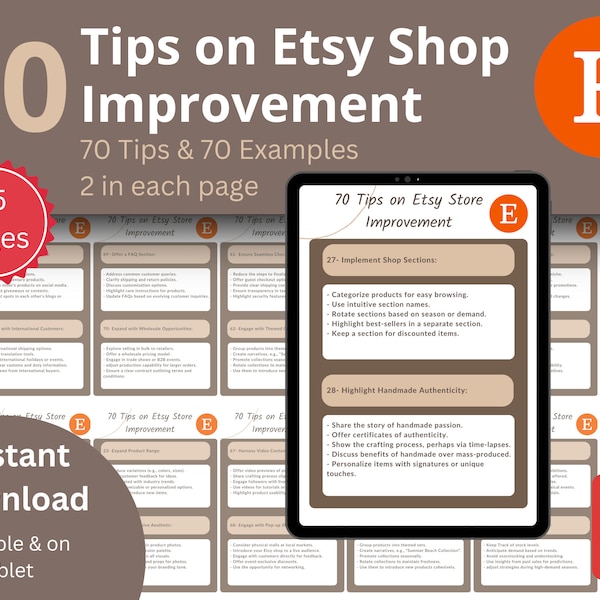 70 Tips on Etsy Shop Improvement | Helps Skyrocket Sales, Engage Customers, and Establish a Powerful Brand Identity on the Platform in 2023!