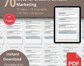 70 Content Marketing Ideas: 70 Creative Tips/Examples (PDF Guide)