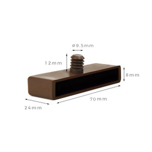 70mm Bed Slat Holders Caps for Wooden Frames 1 Prong Pack of 10 image 4