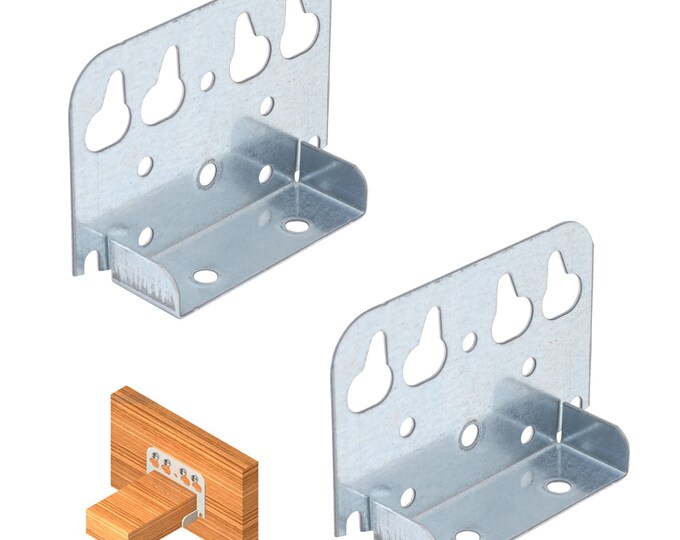 Vintage Wood Bed Rail Brackets for Bedstead Shop Display, Turnbuckle