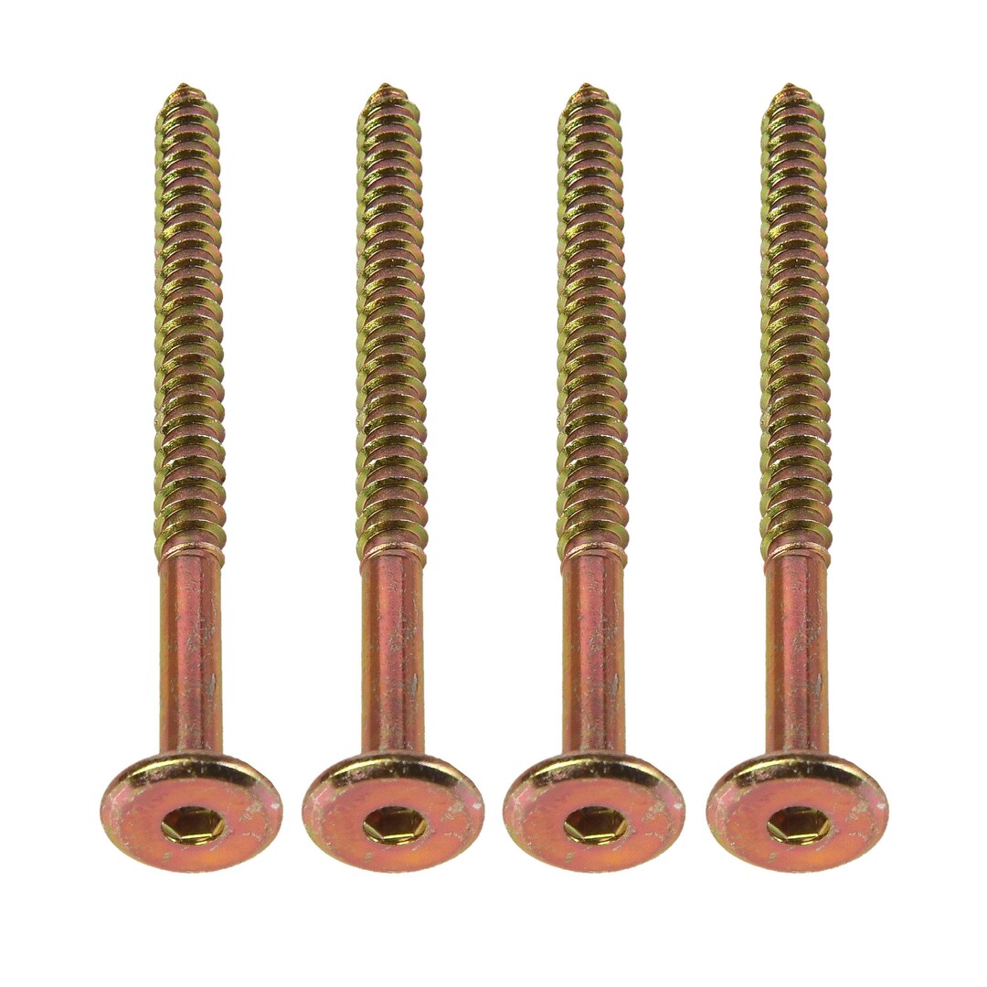 90mm Furniture Wood/timber Connector Screws Hex Drive Steel Flat Head