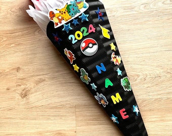 Schultüte Zuckertüte Pikachu Pokémon Einschulung personalisierbar Name