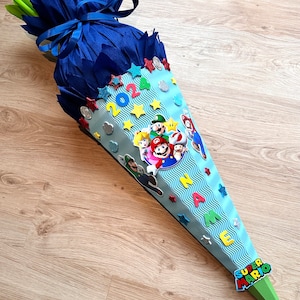 Schultüte Zuckertüte Super Mario Luigi personalisierbar
