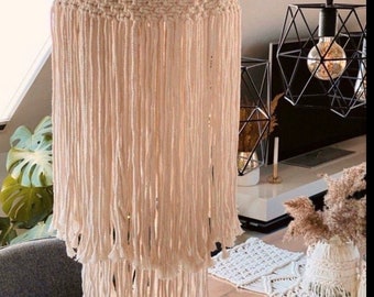 Makramee Lampenschirm Lampe Lichte Deko Boho