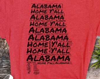 Vintage Alabama State Pride T-shirt - Retro Southern Home Tee, - Show Your State Love Cool Alabama T-Shirt for Souvenir and Casual Wear