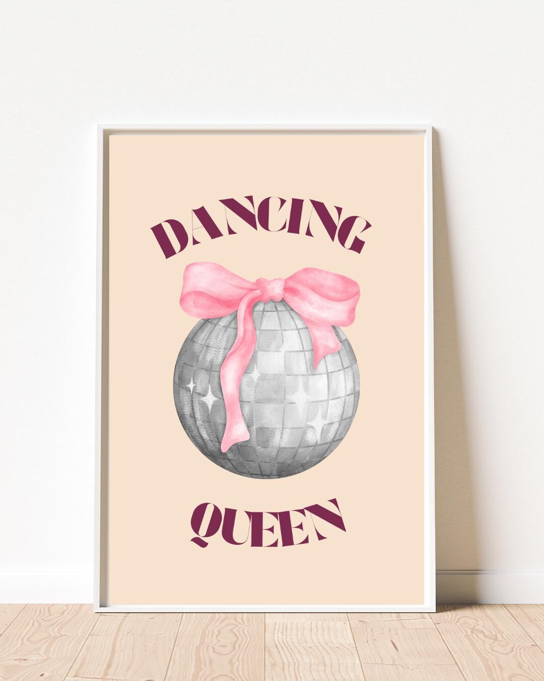 Dancing Queen Wall Art | Retro Printable Poster | Disco Girl Room Decor ...