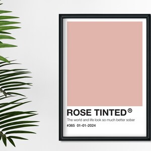 Gepersonaliseerd nuchter cadeau, DIGITAAL BESTAND, Pantone, alcoholherstel, nuchter cadeau, Teetotal Card, Nuchterheidscadeaukaart, Sober jubileum, AA-cadeau