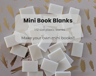 1:12 Mini Book Blanks - 3d printed miniature books for dollhouses, TBR jars, ornaments, bookshelf decor, tiny books