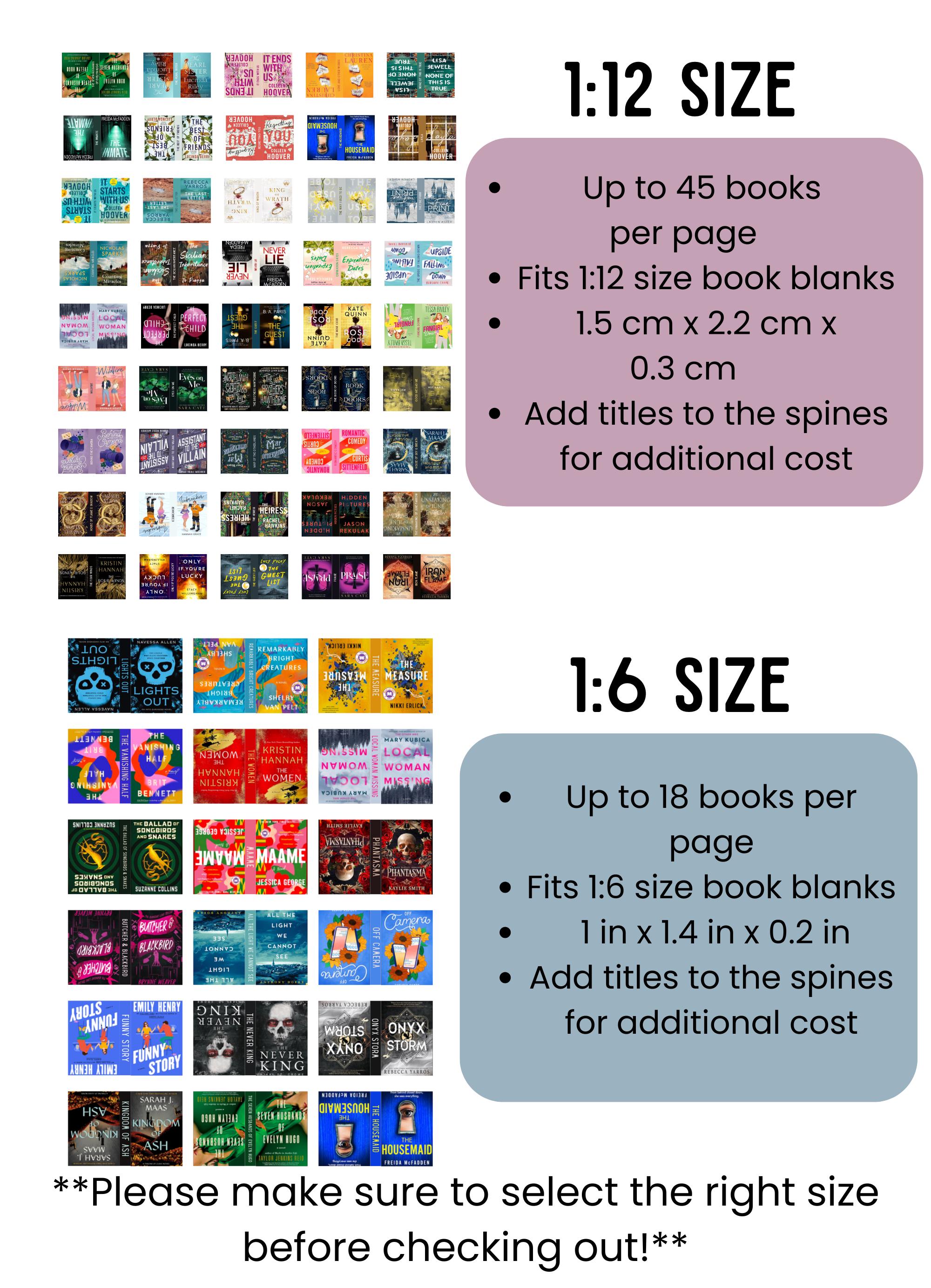 Custom Mini Book Cover Stickers: Personalized Reading List - Etsy