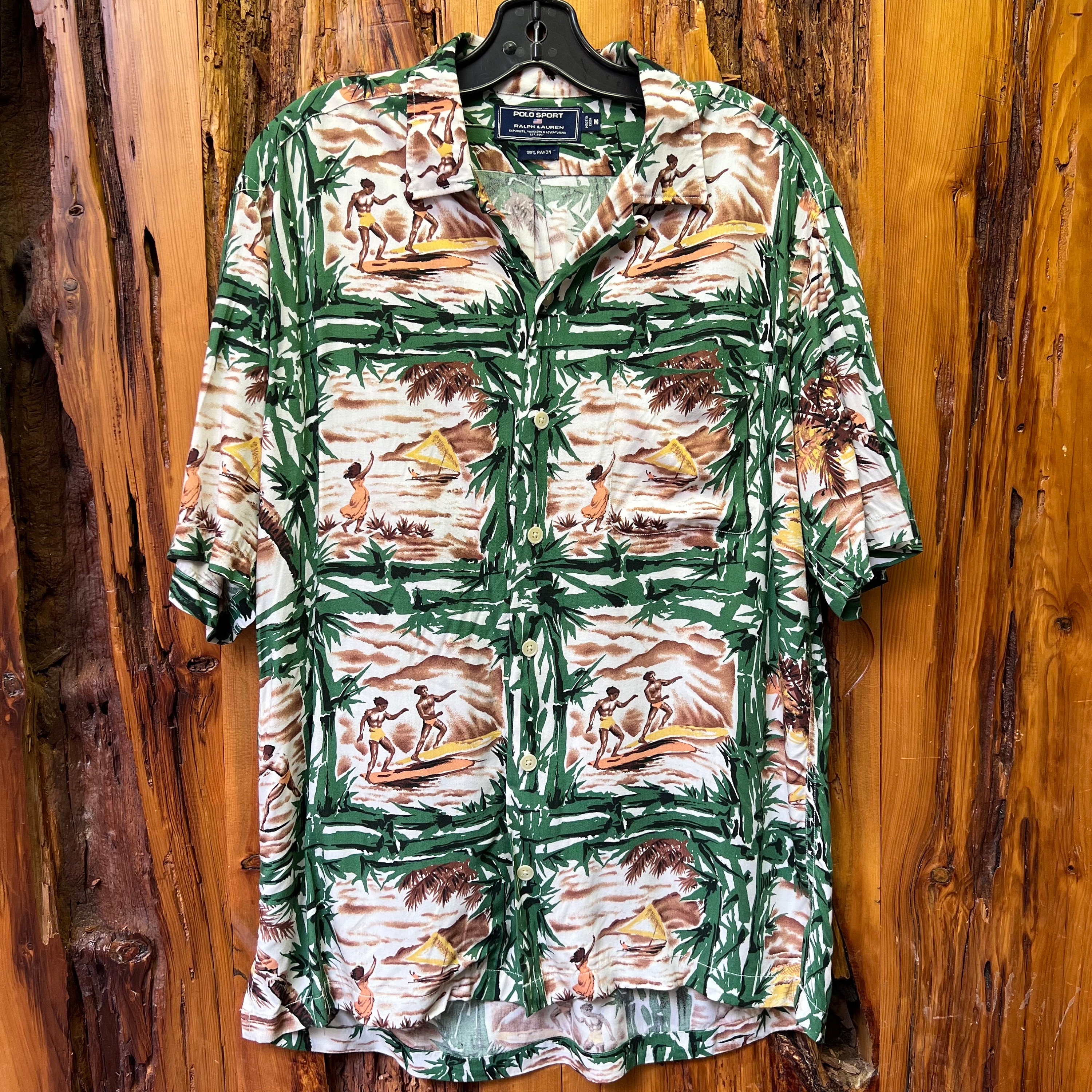 Vintage 90s Polo Sport Ralph Lauren Rayon Hawaiian Shirt Size - Etsy