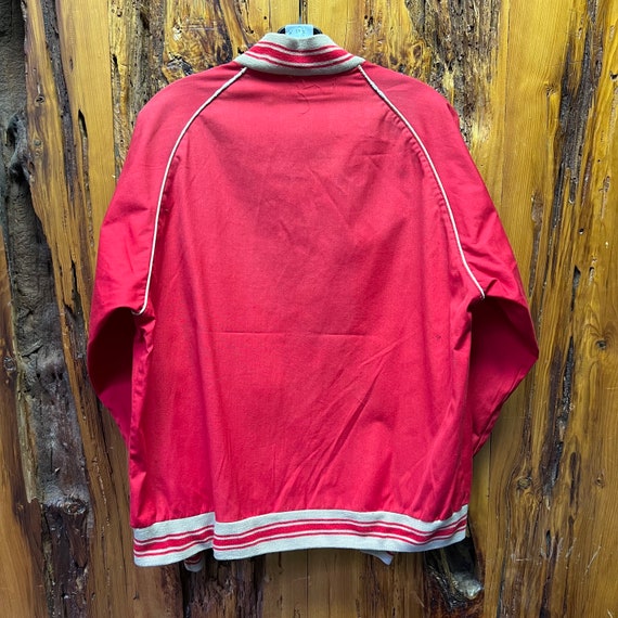 Vintage 60s Champion Running Man Red Bomber Jacke… - image 2