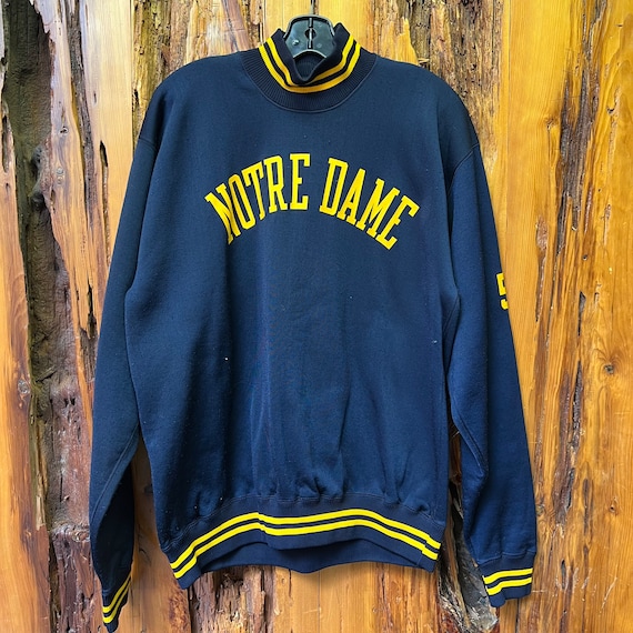 Vintage 50s Champion Notre Dame Spell Out Sweatsh… - image 1