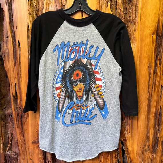 Vintage 80s Motley Crue Girls Girls Girls Raglan … - image 1