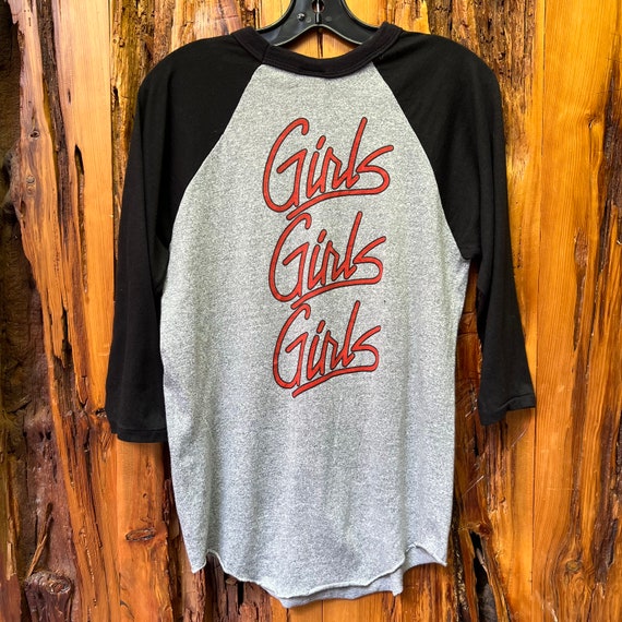 Vintage 80s Motley Crue Girls Girls Girls Raglan … - image 2