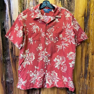Vintage 80s-90s Polo Ralph Lauren Hawaiian Vintage Camp Cotton 