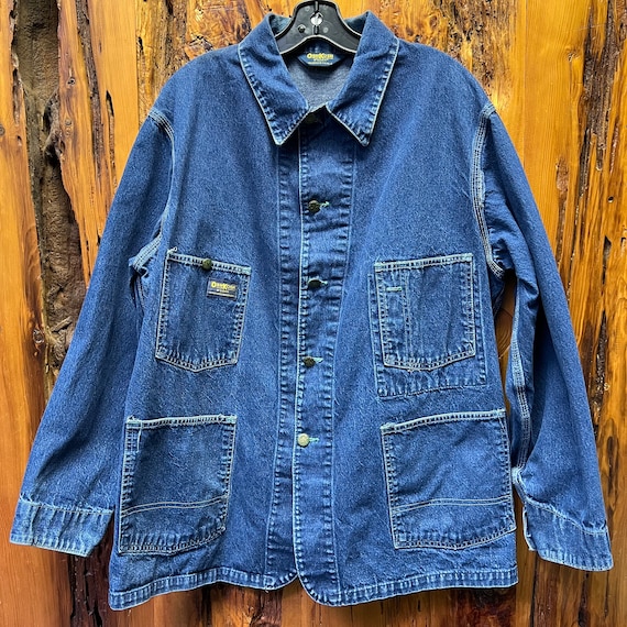 Vintage OshKosh B'gosh Denim Chore Jacket Size 46R - image 1