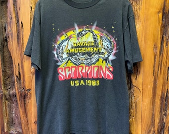 Vintage 1988 Scorpions USA Tour Single Stitch T Shirt Size XL