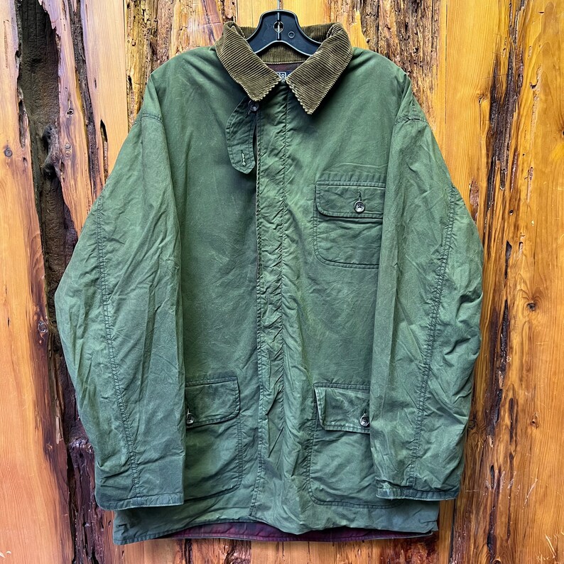 Vintage 70s Polo Ralph Lauren Waxed Cotton Oilcloth Hunting Jacket Size L image 1