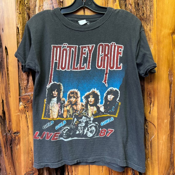 Vintage 1987 Motley Crue White snake Live In Concert Single Stitch T Shirt Size M