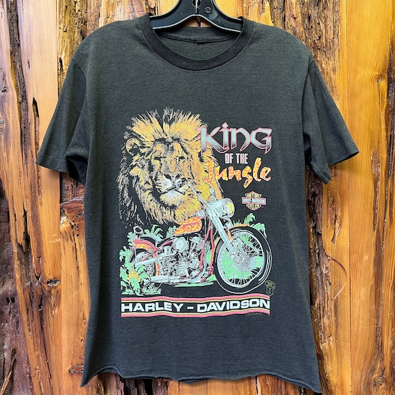 Vintage Harley Davidson King of the Jungle Single… - image 1