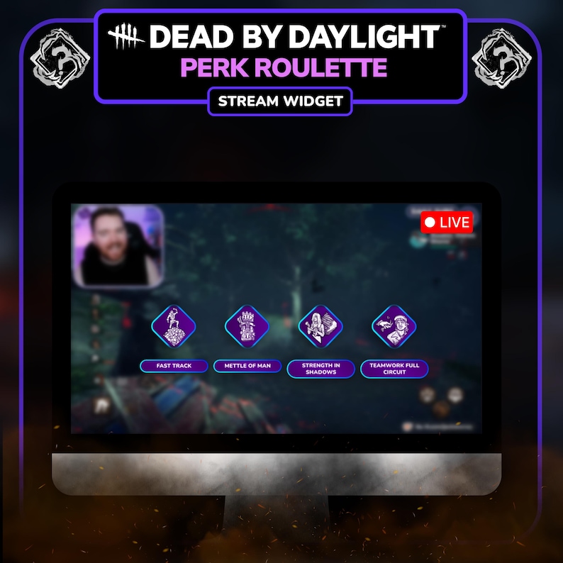 Random DBD Perk Roulette Widget | Animated Randomizer for Dead by Daylight | Twitch StreamElements OBS image 9
