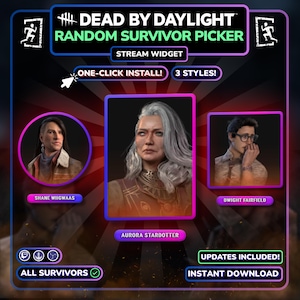 DBDサバイバー選択ウィジェット | Twitch StreamElements OBS | Haunted by Daylight