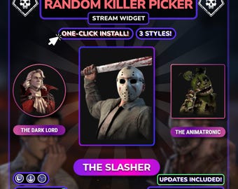 Random DBD Killer Picker Widget | Animated Randomizer for Dead by Daylight | Twitch StreamElements OBS