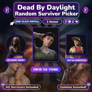 Random DBD Survivor Picker Widget | Animated Randomizer for Dead by Daylight | Twitch StreamElements OBS