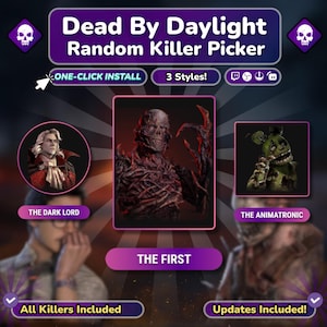 Random DBD Killer Picker Widget | Animowany randomizer do Dead by Daylight | Twitch StreamElements OBS