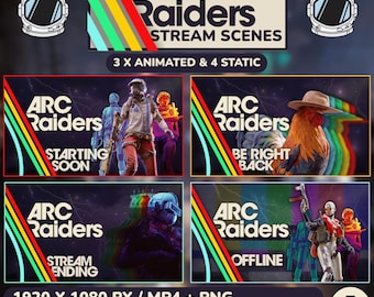 ARC Raiders Animated Stream Scenes | Twitch Overlay Bundle | Starting Soon, BRB, Ending