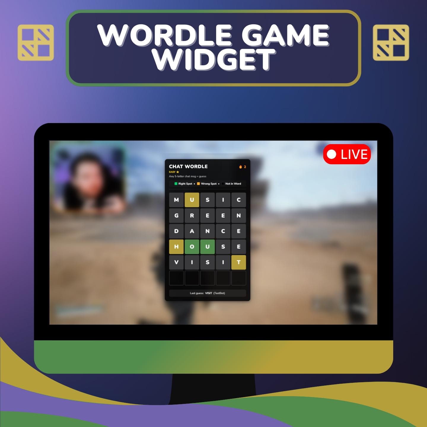 Wordle Game Widget for Twitch Stream | Chat-controlled Word Puzzle Game ...