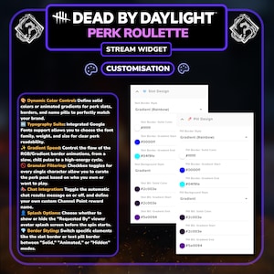 Random DBD Perk Roulette Widget | Animated Randomizer for Dead by Daylight | Twitch StreamElements OBS image 3