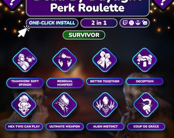 Random DBD Perk Roulette Widget | Animated Randomizer for Dead by Daylight | Twitch StreamElements OBS